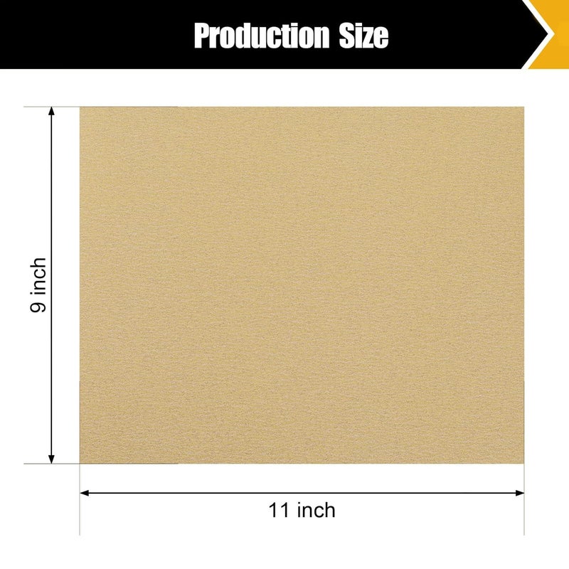 BOSHCRAFT 220 Grit Sandpaper, Sandpaper Assortment Sandpaper for Wood Metal Furniture Hand Sander Sand Paper Set Sandpaper Sheets Cut for Use 9" x 11"/12 Sheets - Image 3